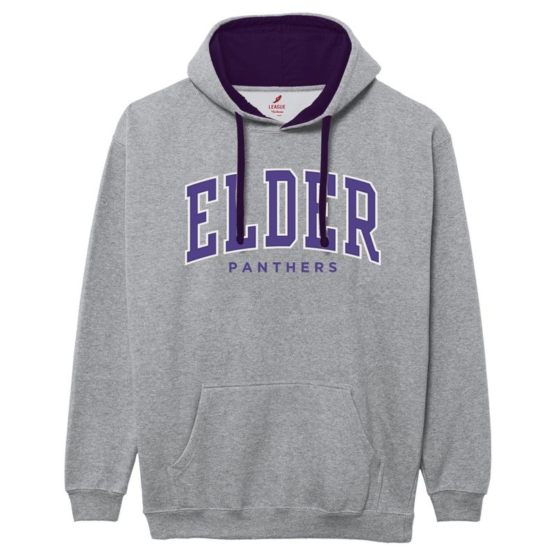 L2 GREY ESSENTIAL HOOD W/ PURPLE
