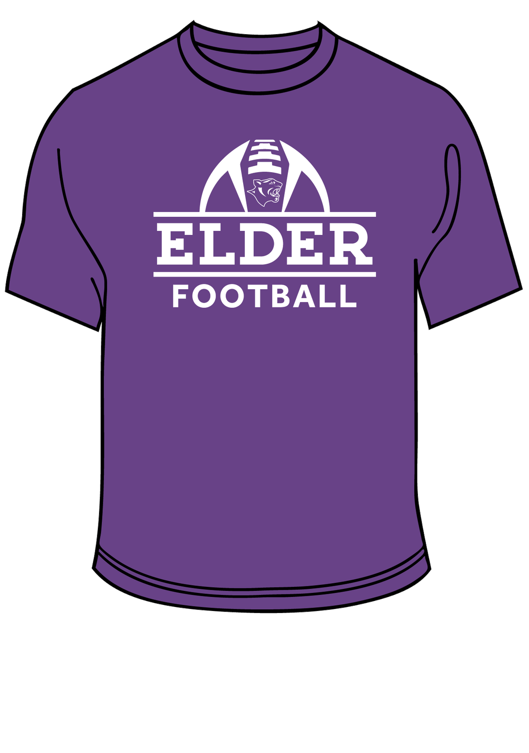 PURPLE FOOTBALL TEE 2025