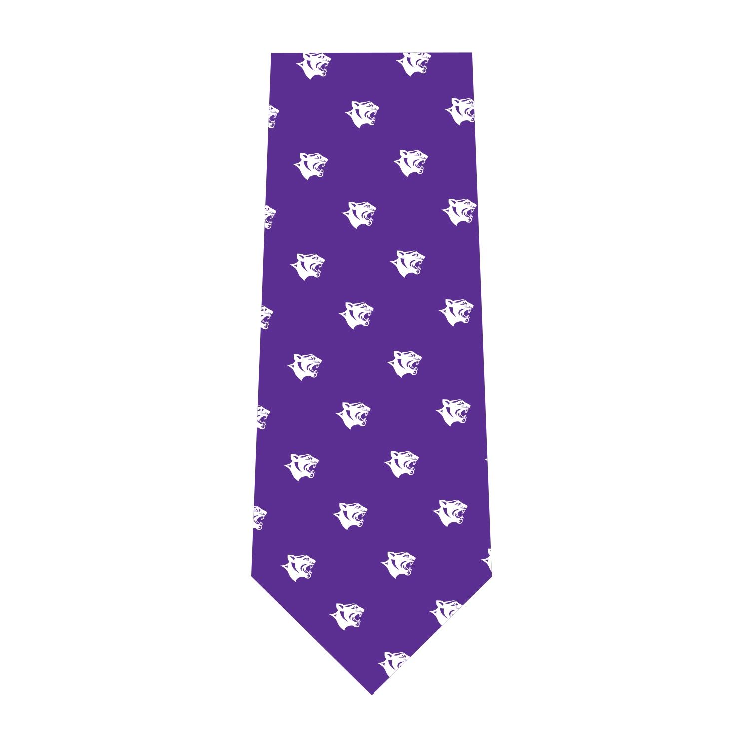 PURPLE NECKTIE WITH PANTHER