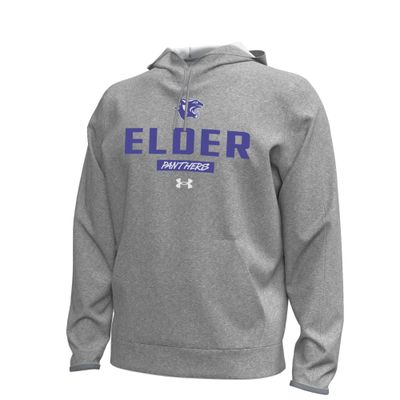 YOUTH UA GREY FLEECE DRI FIT HOOD