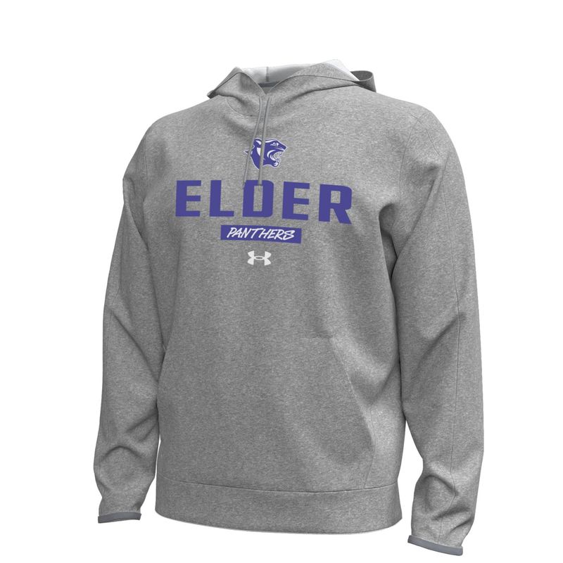 YOUTH UA GREY FLEECE DRI FIT HOOD