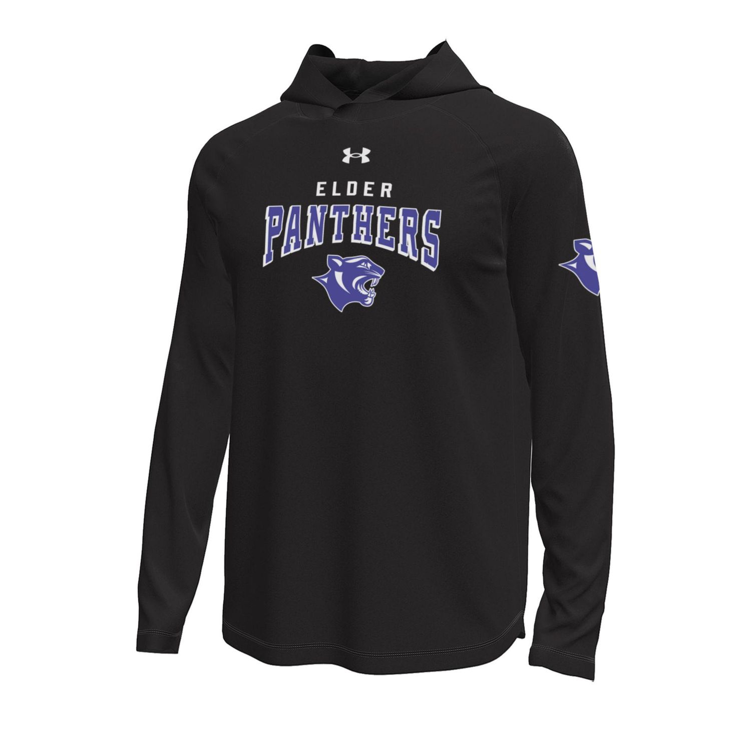UNDER ARMOUR LS BLACK HOODED TEE DRIFIT