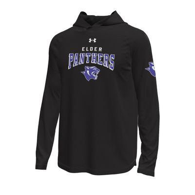 UNDER ARMOUR LS BLACK HOODED TEE DRIFIT