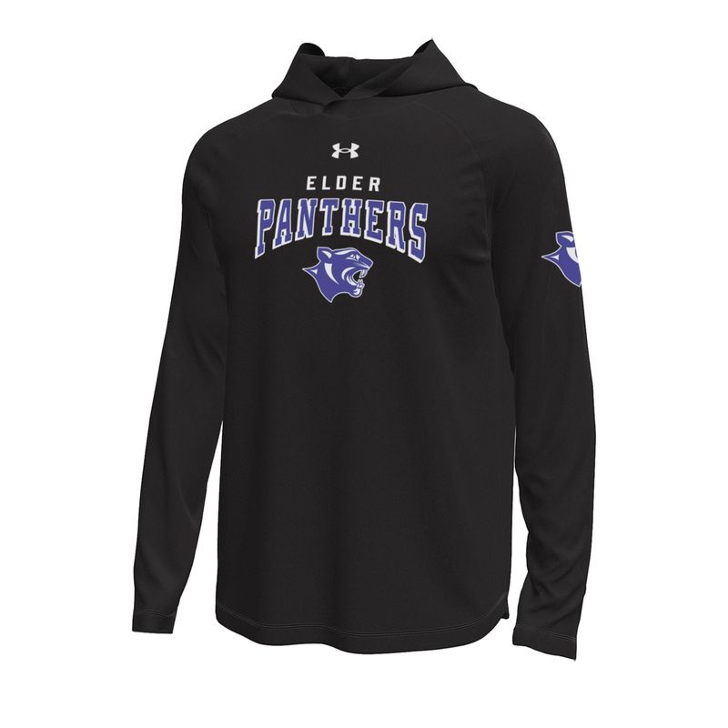 UNDER ARMOUR LS BLACK HOODED TEE DRIFIT