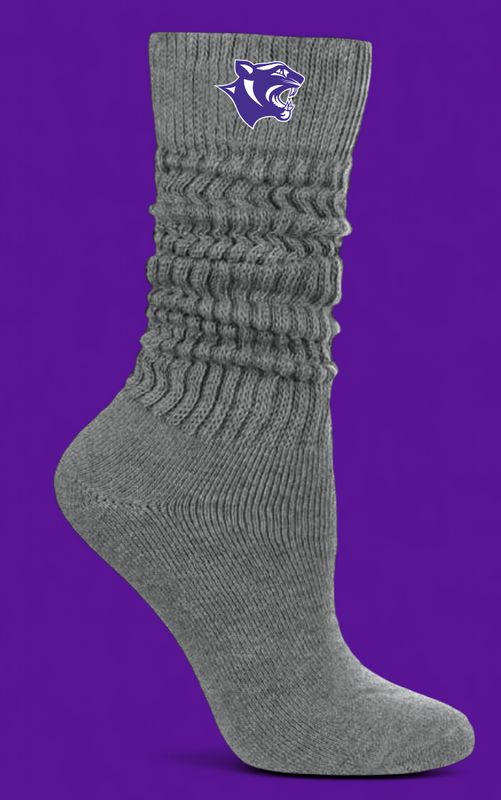 WOS LADIES GREY SLOUCH SOCK
