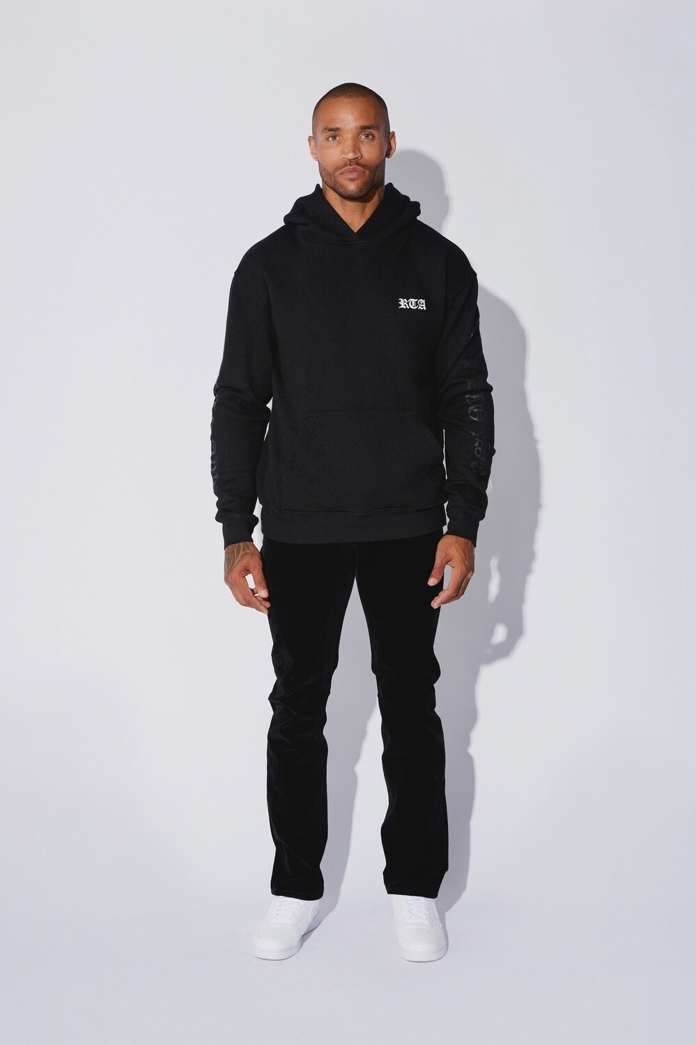 RTA Black Old English Hoodie