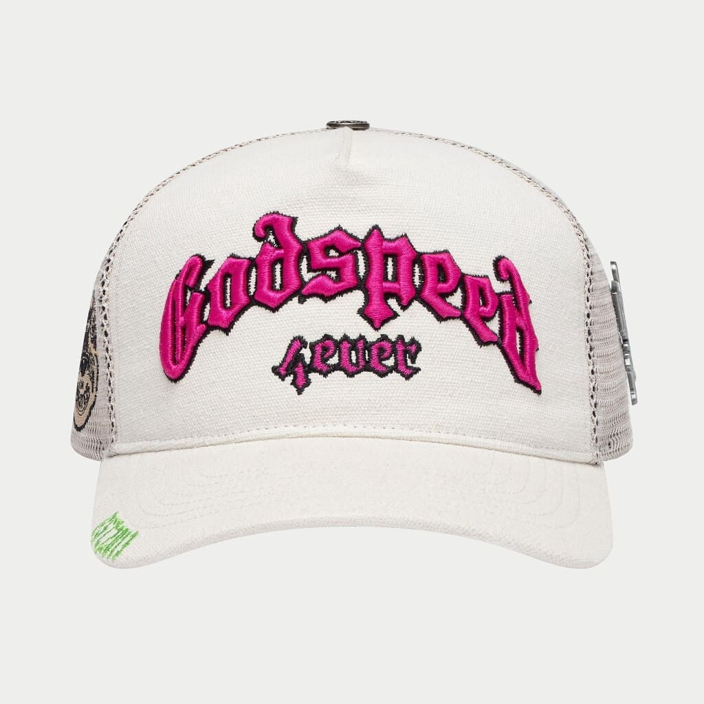 GS Forever Trucker Hat White Fuchsia