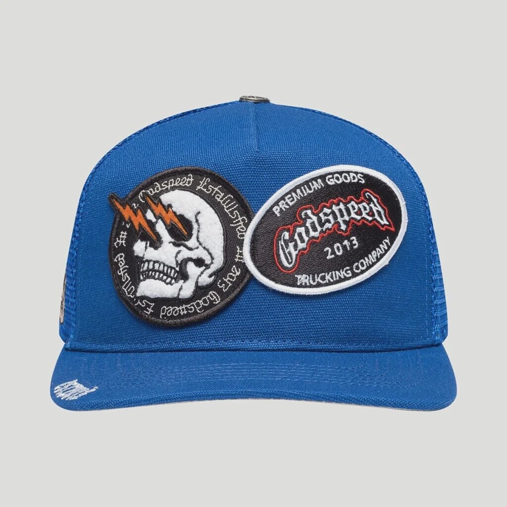 GS Dual Patch Trucker Hat Royal Blue