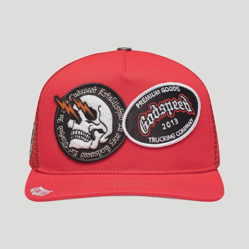 GS Dual Patch Trucker Hat Red