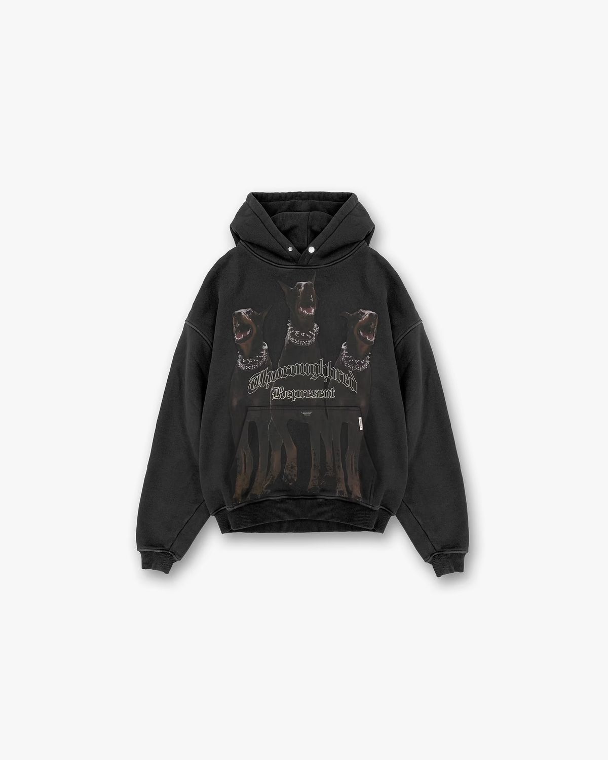 Represent Through Bred Hoodie Vintage Black