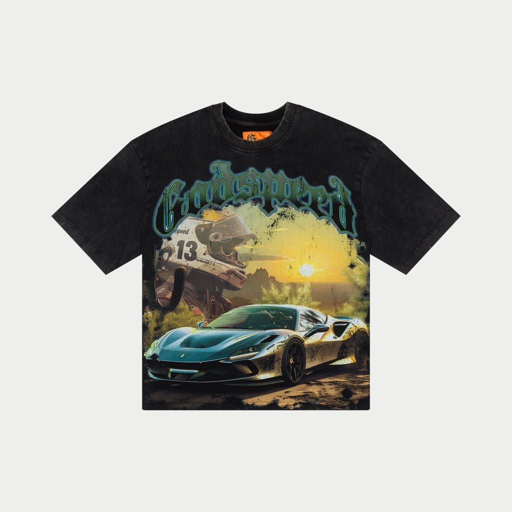 Godspeed Sunset Drift Tee Black Wash