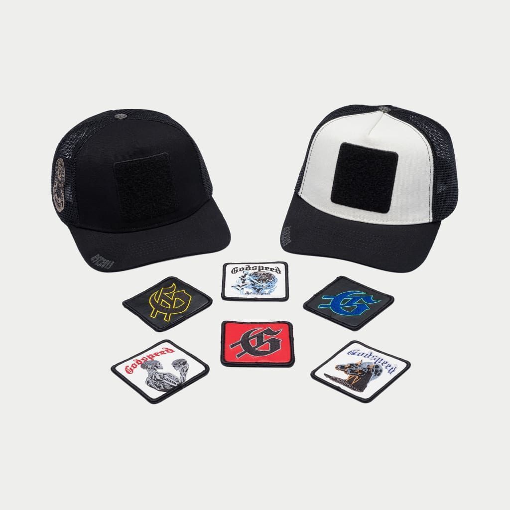 Godspeed Mood Trucker Patch White Black