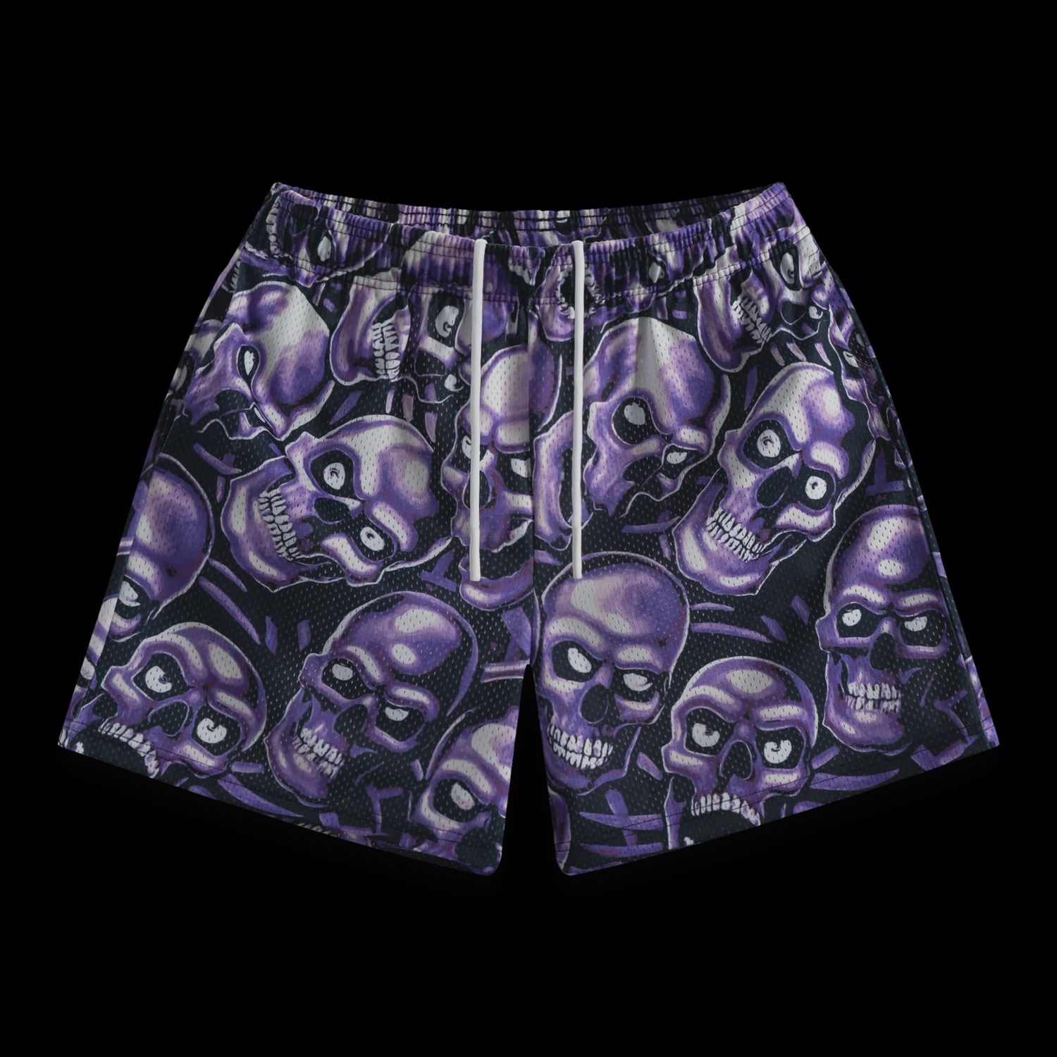 Bravest Studios Purple Skully Shorts