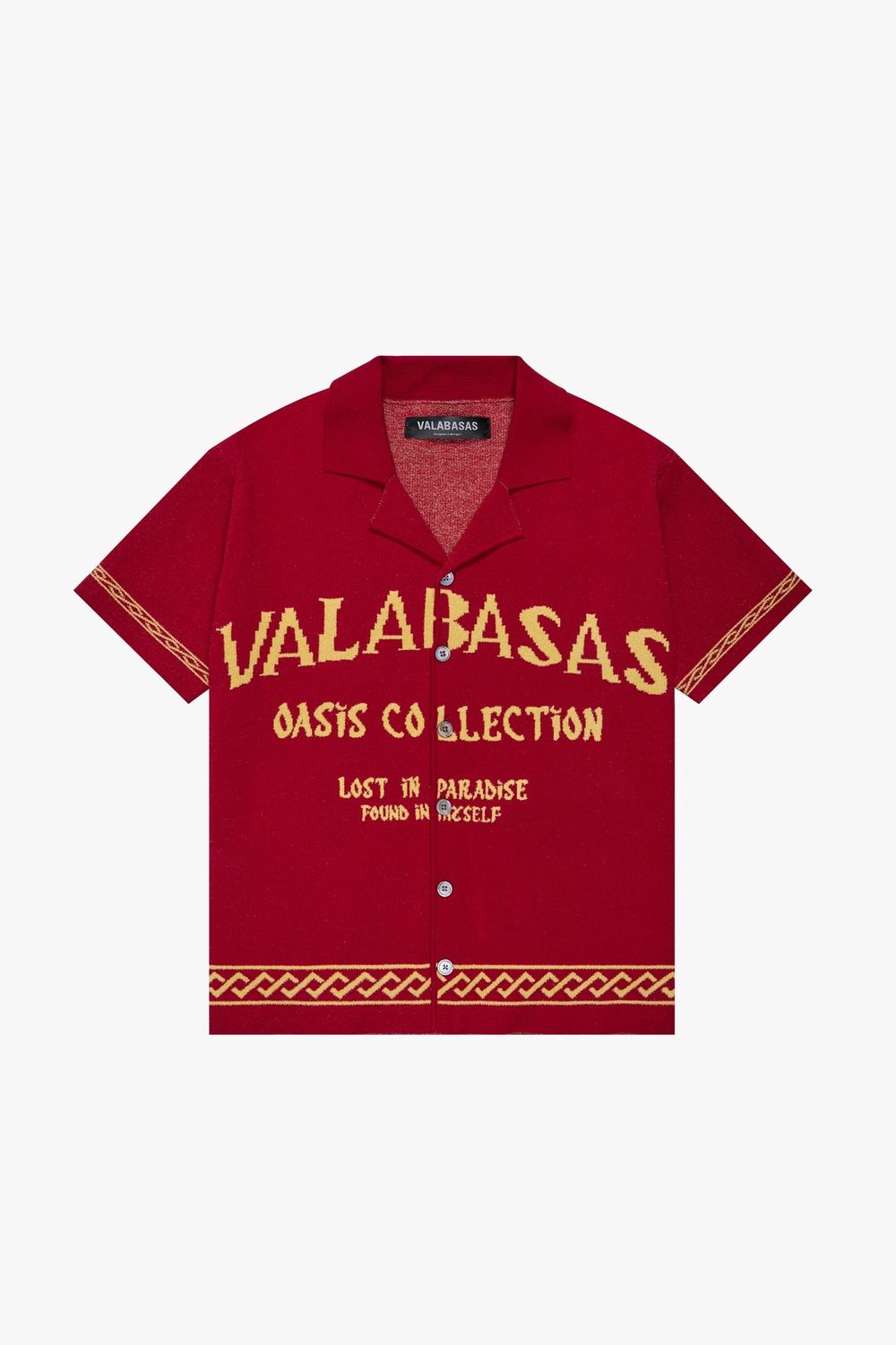 Valabasas Oasis Red Woven Button Down