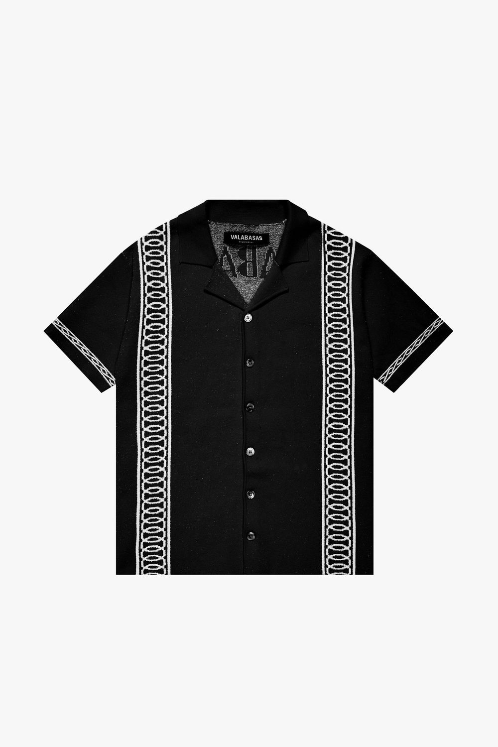 Valabasas Oasis Black Woven Button Down