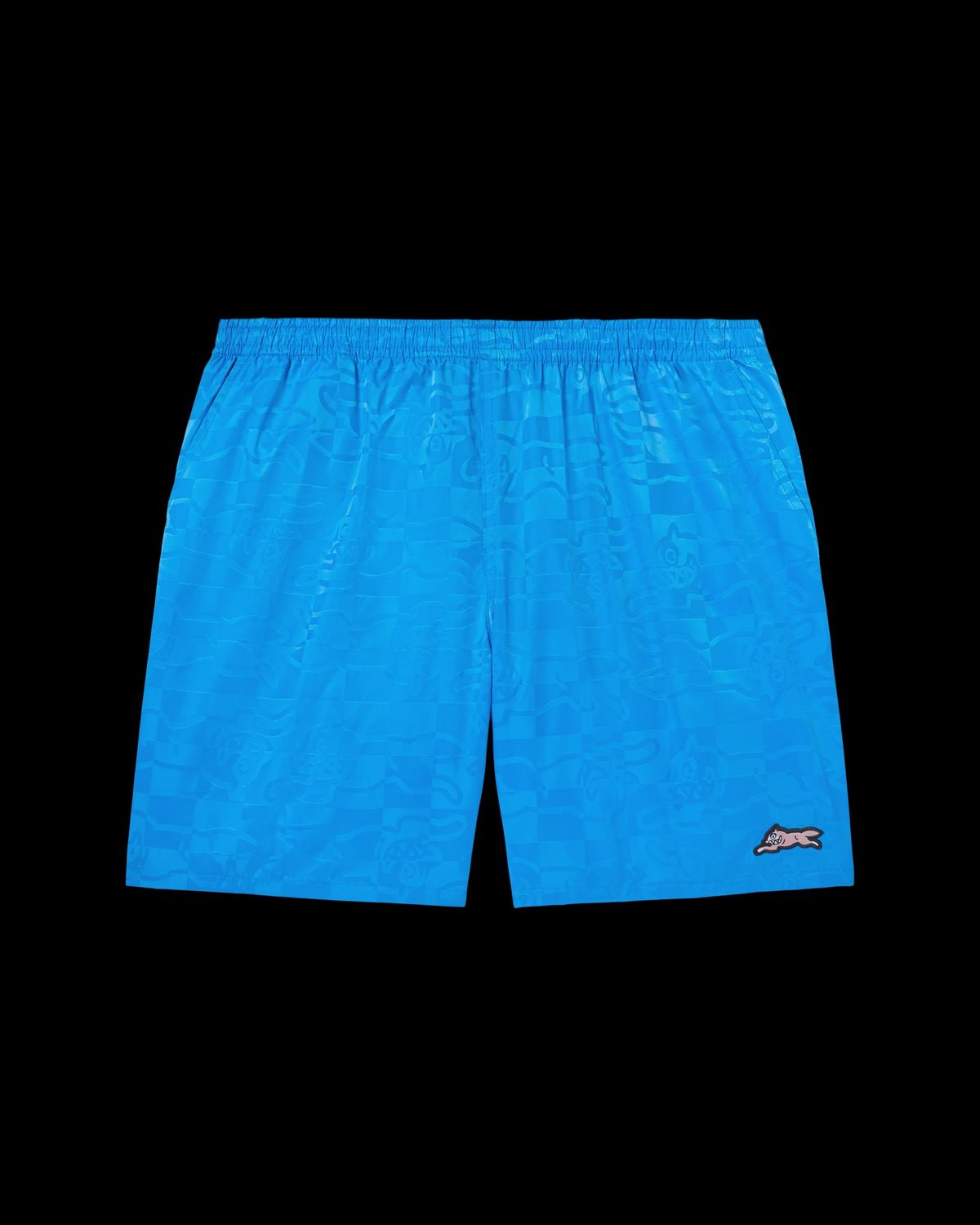 Ice Cream Running Check Shorts French Blue