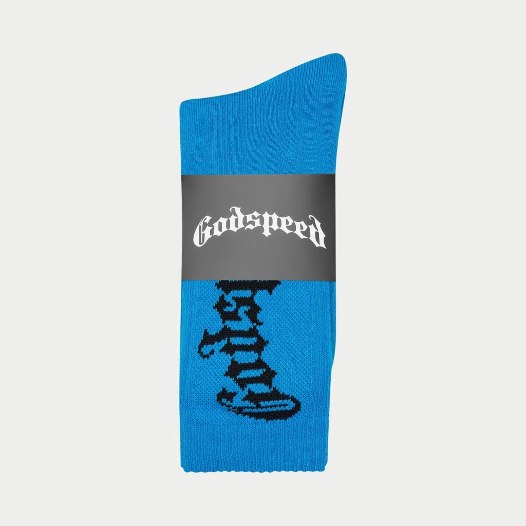 Godspeed Logo Sock Neon Blue