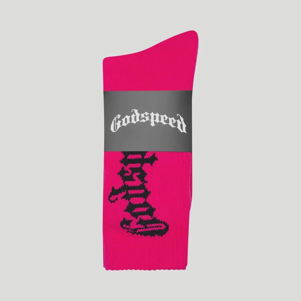 Godspeed Logo Sock Neon Pink
