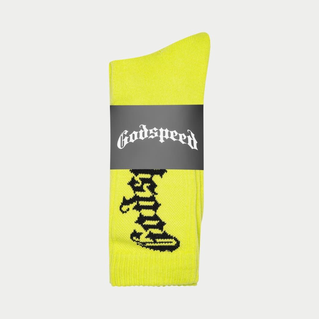 Godspeed Logo Socks Neon Yellow