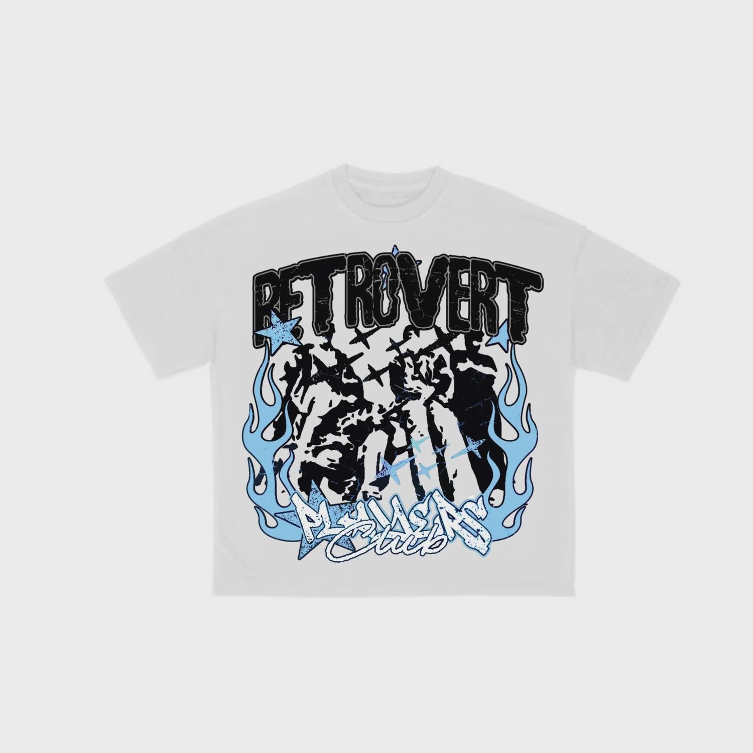 Retrovert Players Club Tee Baby Blue