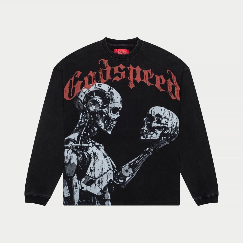 Godspeed Human VS AI III LS Black Wash