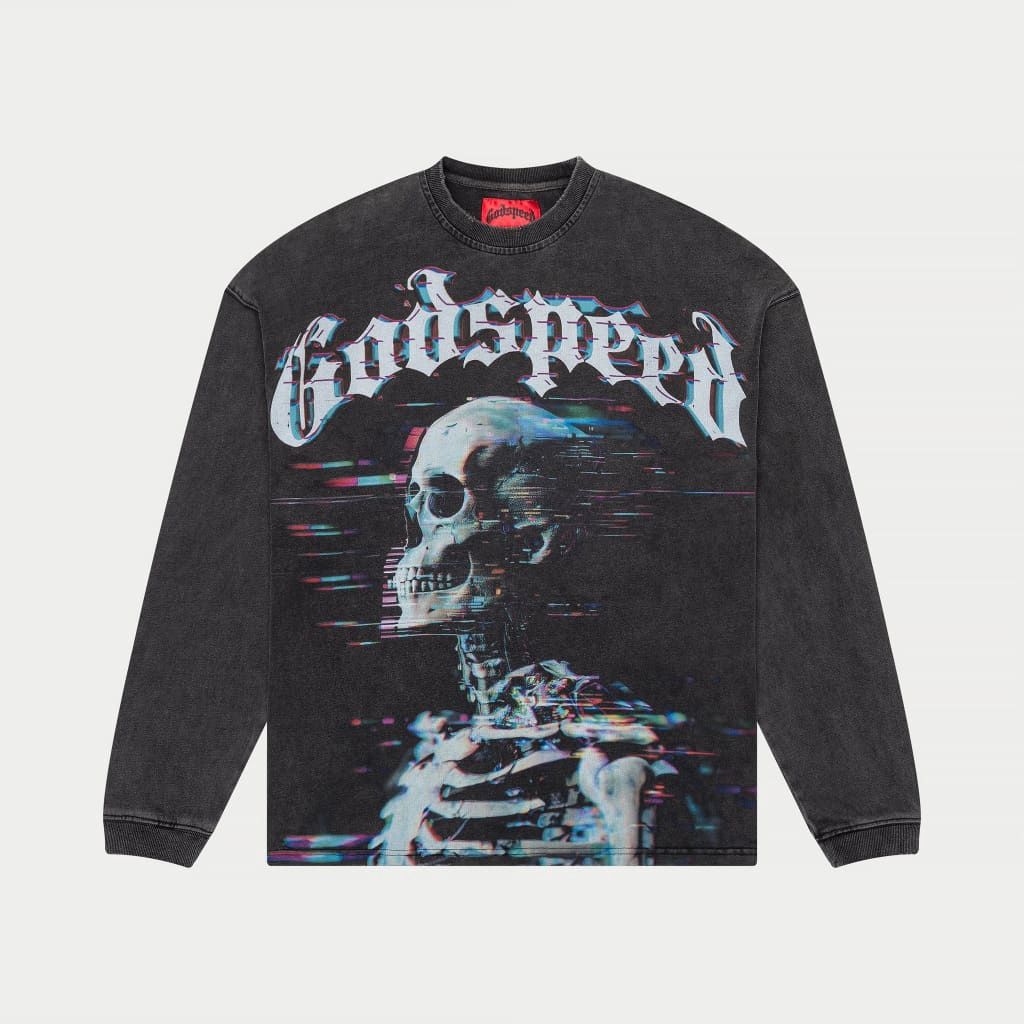 Godspeed Matrix Glitch LS Grey Wash