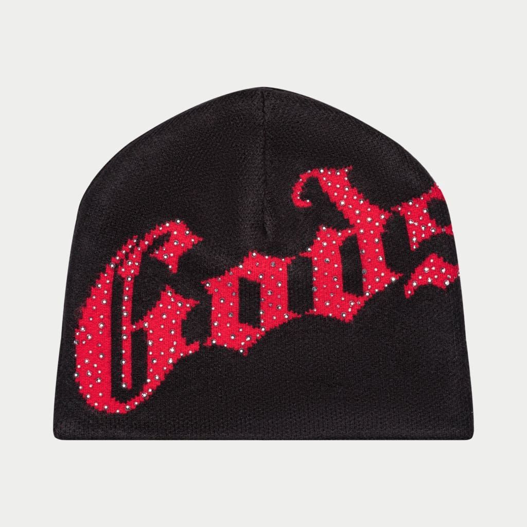 Godspeed OG Logo Studded Beanie Black Red