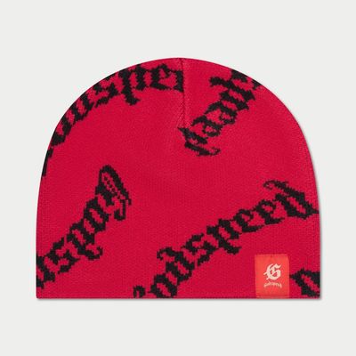 Godspeed OG Logo Beanie Red Black
