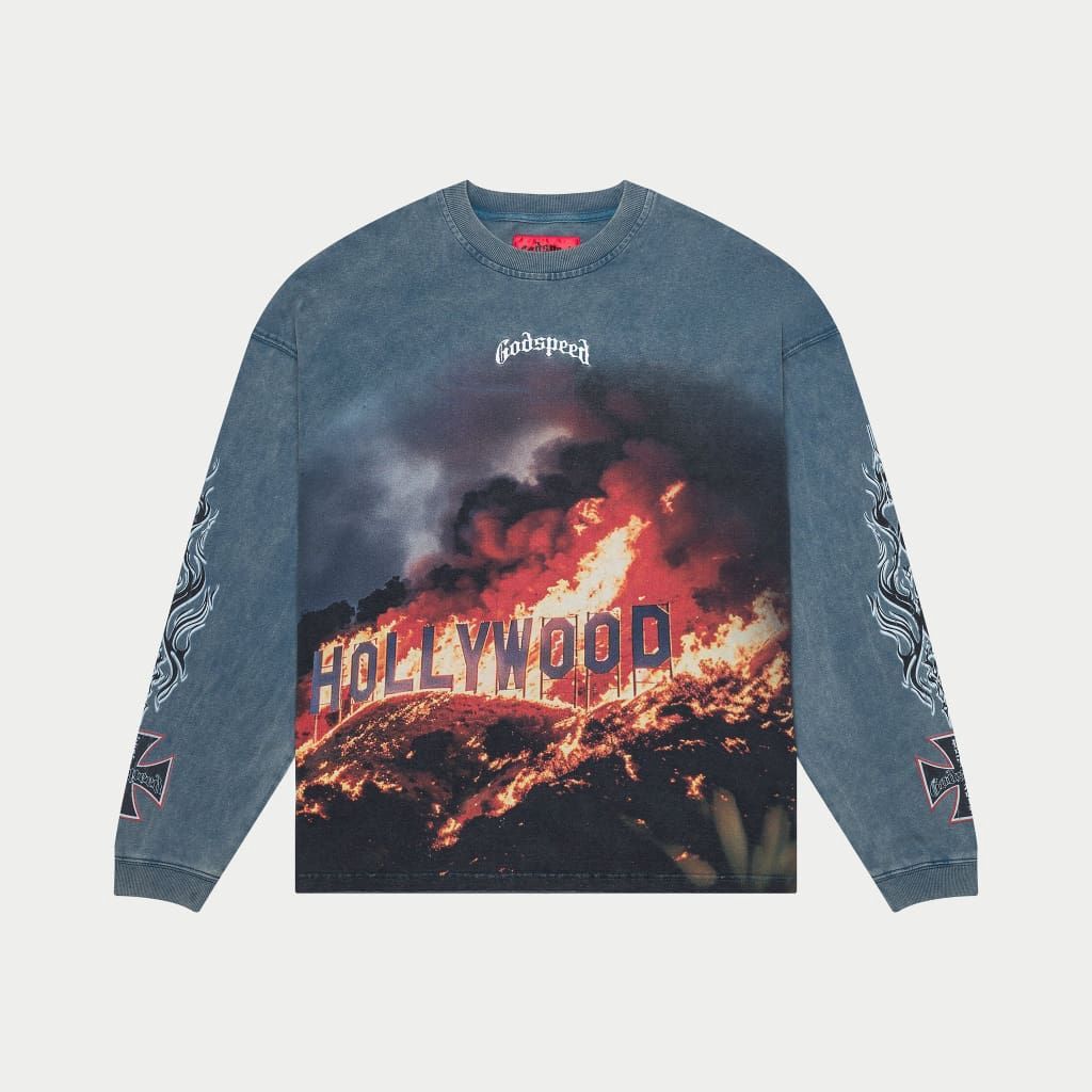 Godspeed Hollywood Inferno LS Bue Wash