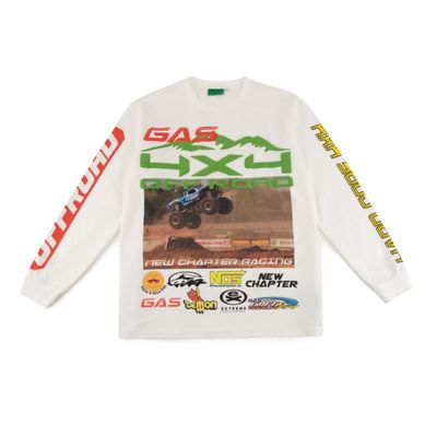 GAS X New Chapter &quot;Off Road&quot; LS Tee White