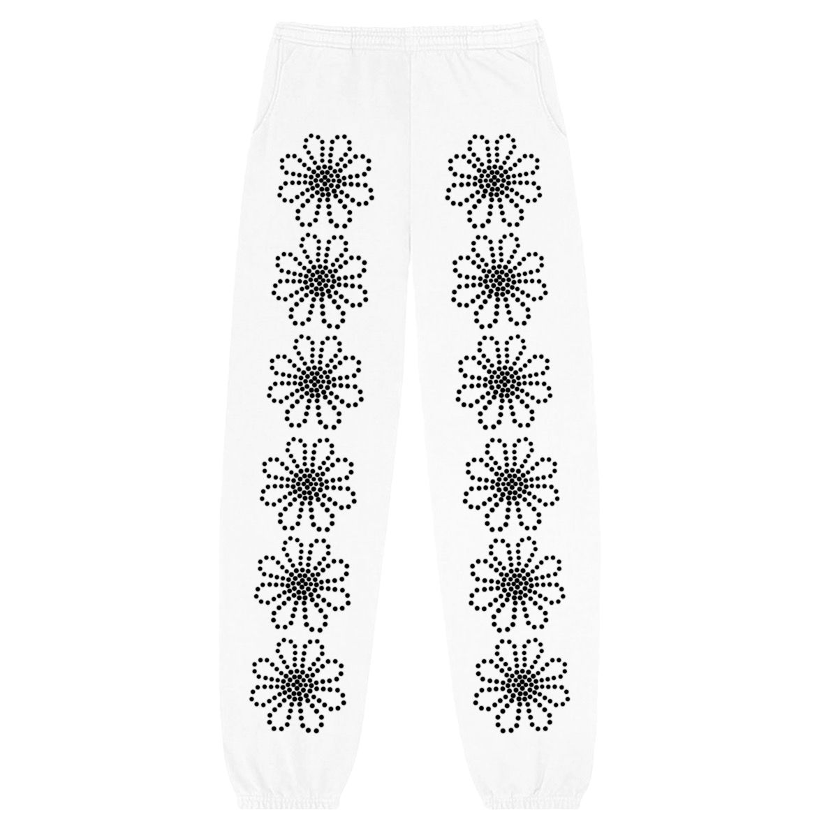 Digital Group i3 Pearls Rhinestone Sweats White