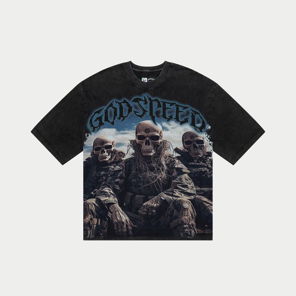 Godspeed Squadron Tee Black Wash