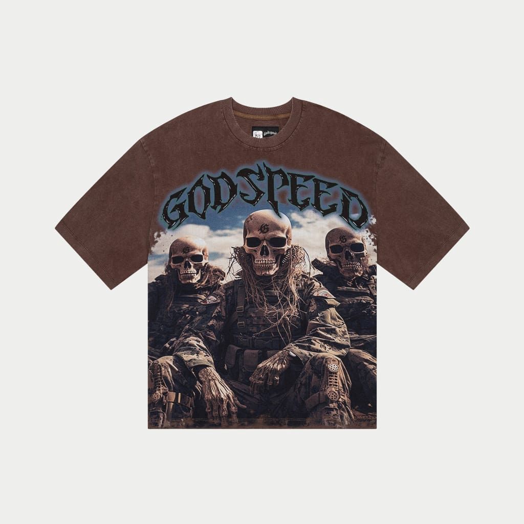 Godspeed Squadron Tee Brown Wash