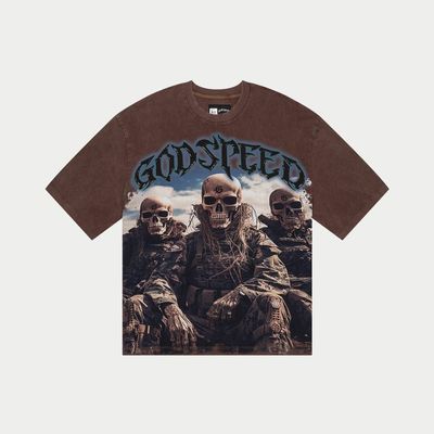 Godspeed Squadron Tee Brown Wash