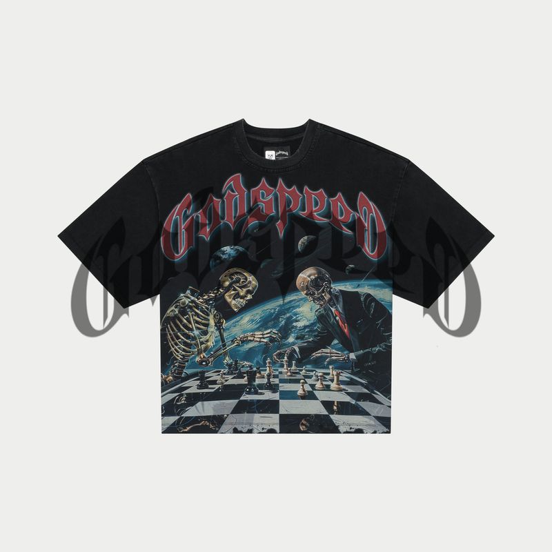 Godspeed Checkmate Tee Black Wash
