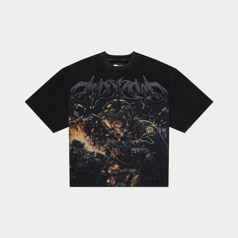 Godspeed Steal Sharpens Steel Tee Black Wash