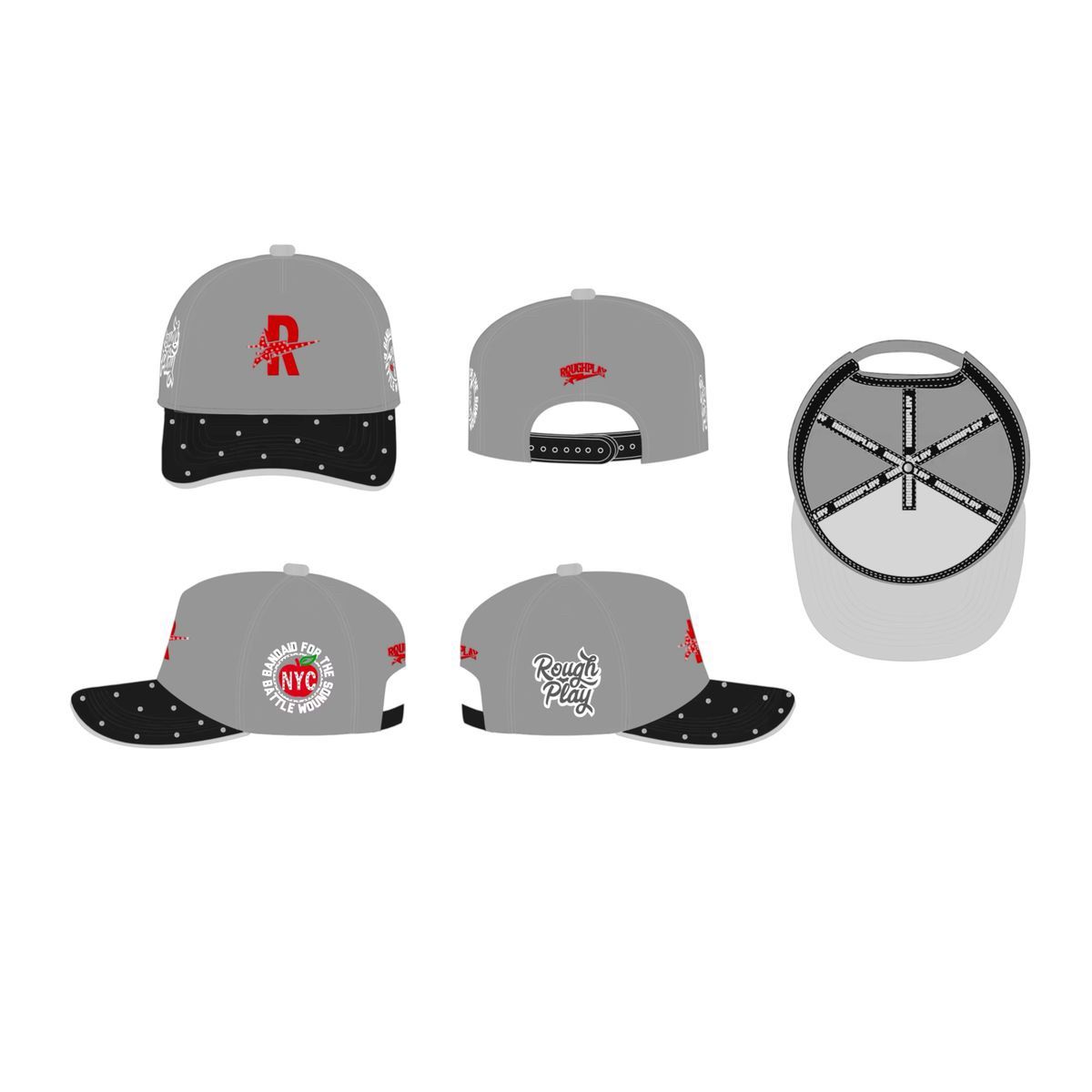 Roughplay Rhinestone Grey Hat 