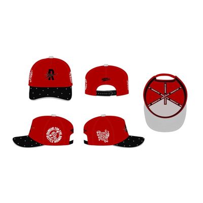 Roughplay Rhinestone Hat Red/Black