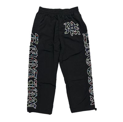 Mixed Emotions Rhinestone Nylon Pants Black