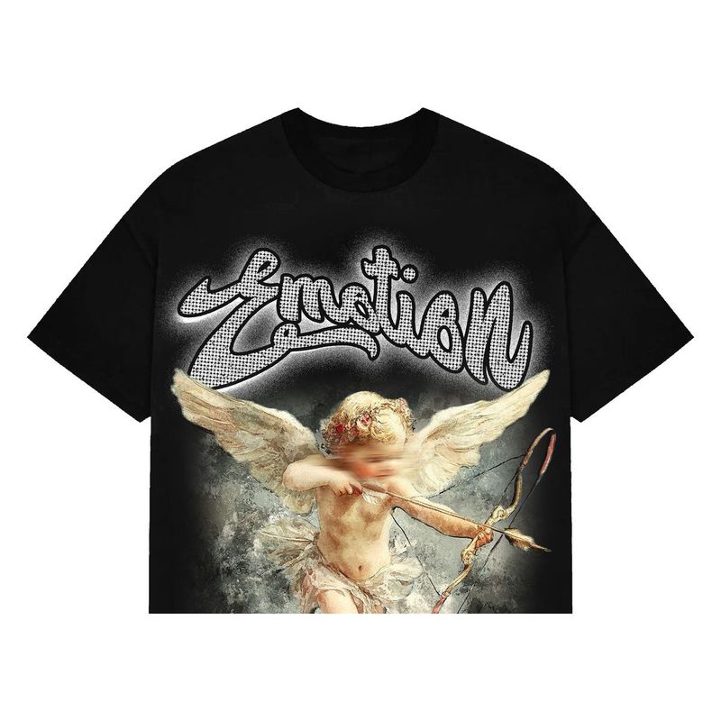 Mixed Emotions Black Cupid Cropped Tee