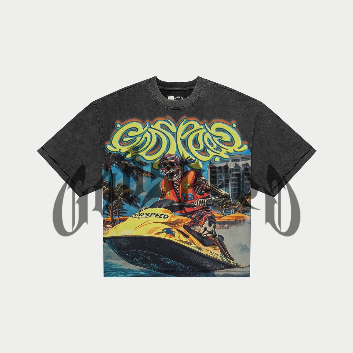 Godspeed Wave Runner Tee Grey Wash