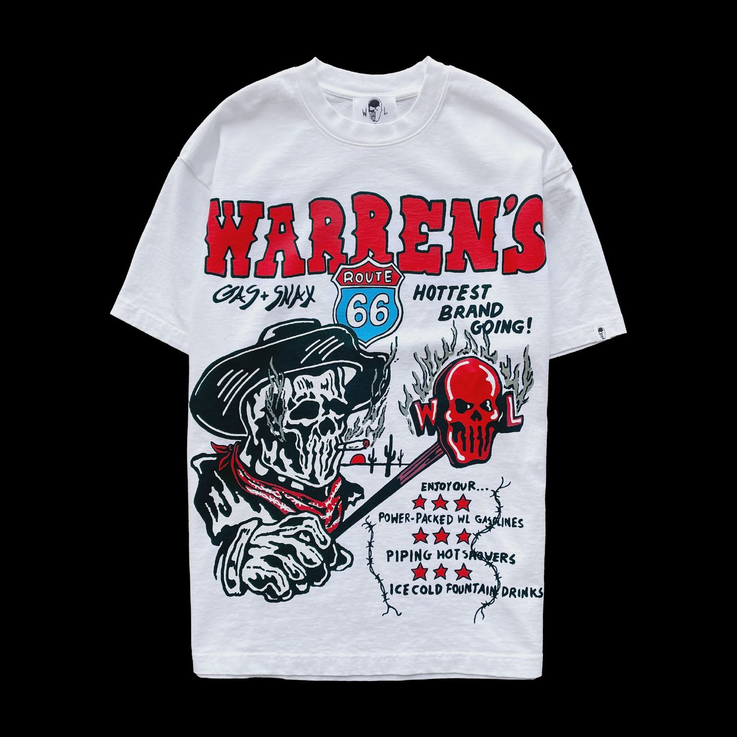 Warren Lotas Gas And Snax Tee White