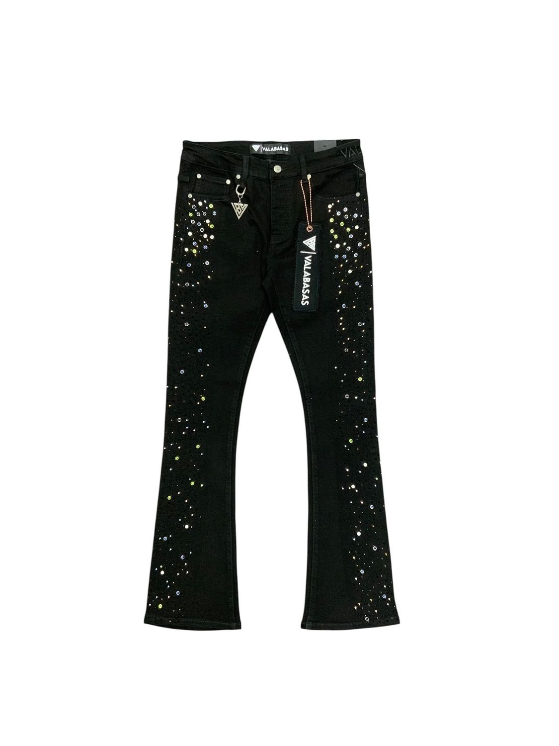 Valabasas Shine Stacked Denim Black