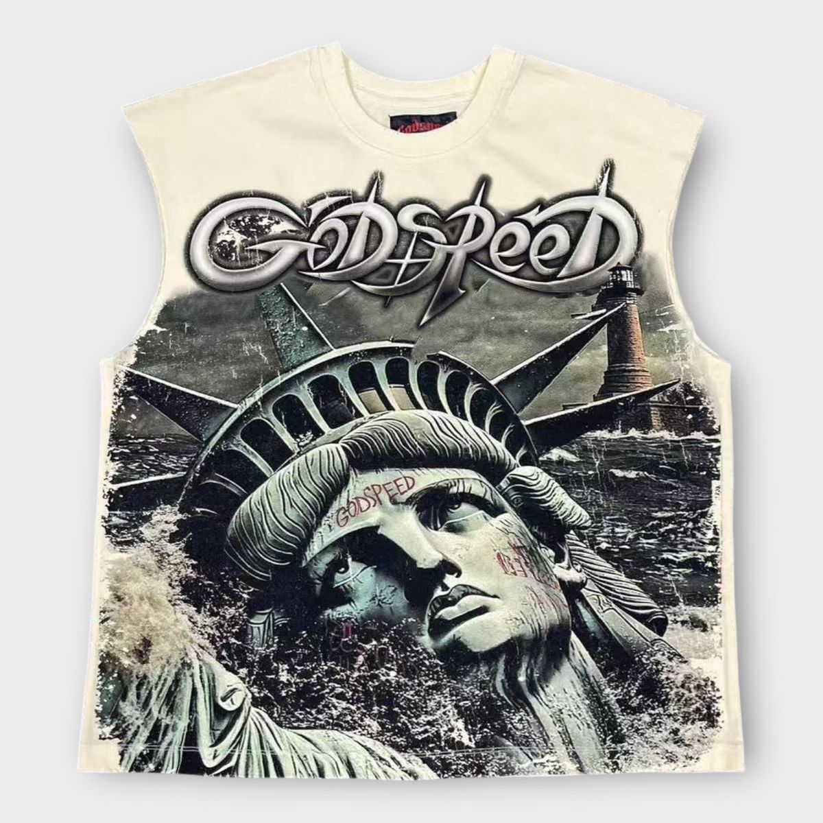 Godspeed Sunken Liberty 2 Sleeveless Tee Bone