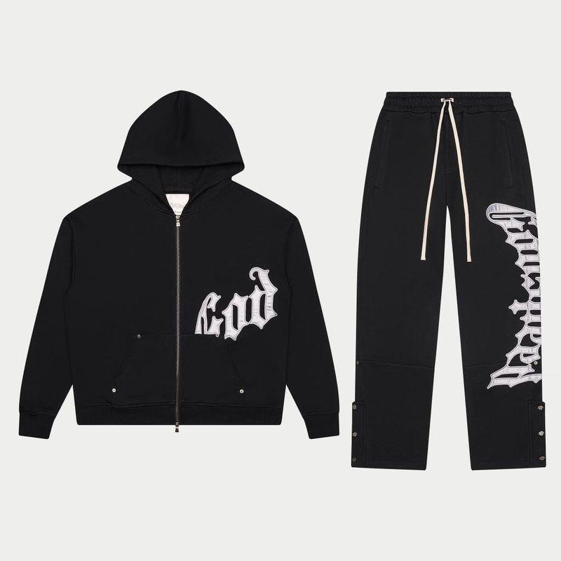 Godspeed OG Sweatsuit V2 Black/Silver Satin