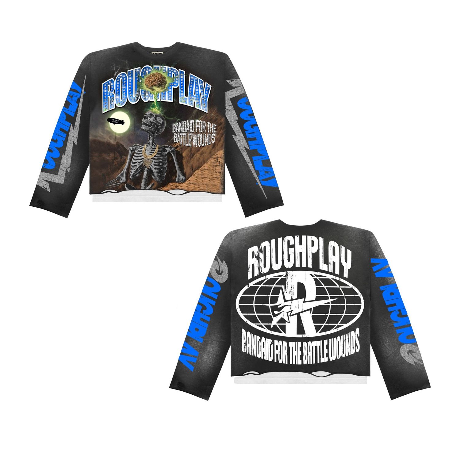 Roughplay LS Skull Shock Grey