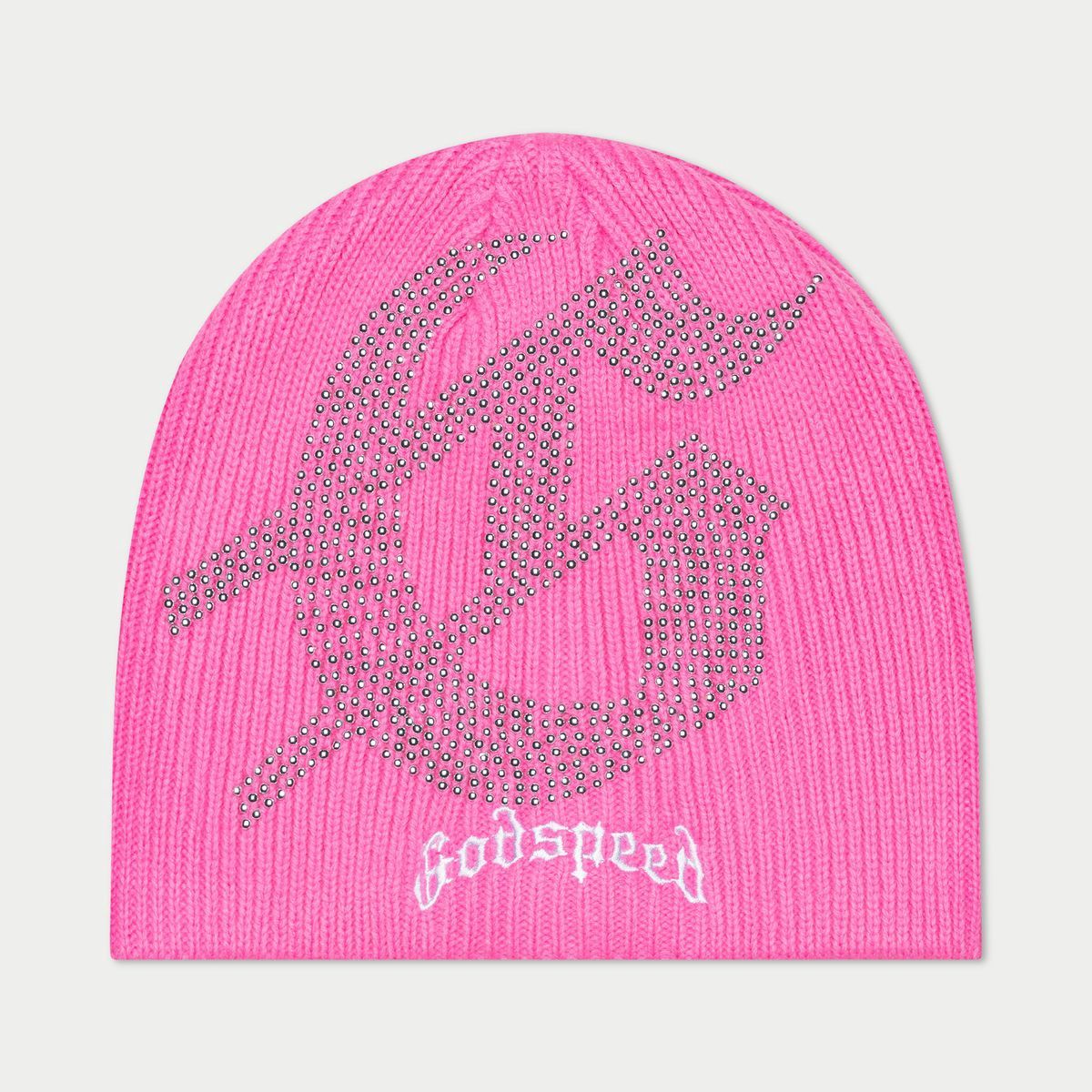 Godspeed Big G Studded Beanie Pink