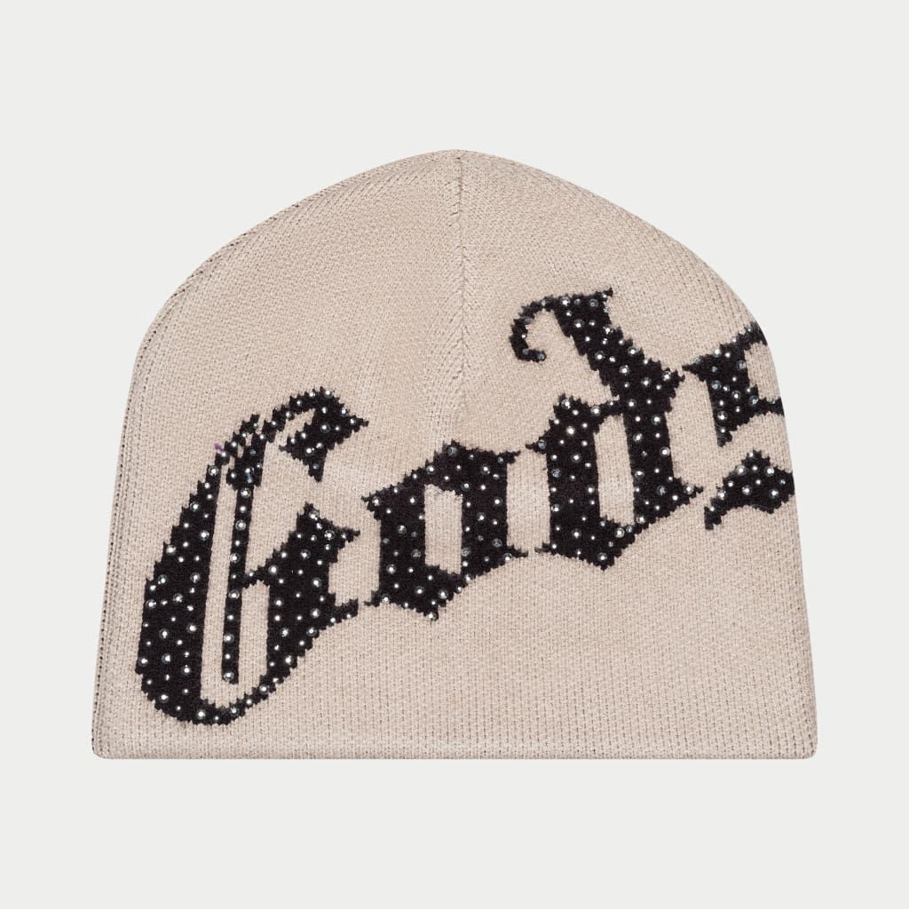 Godspeed OG Logo Studded Beanie Cream Black