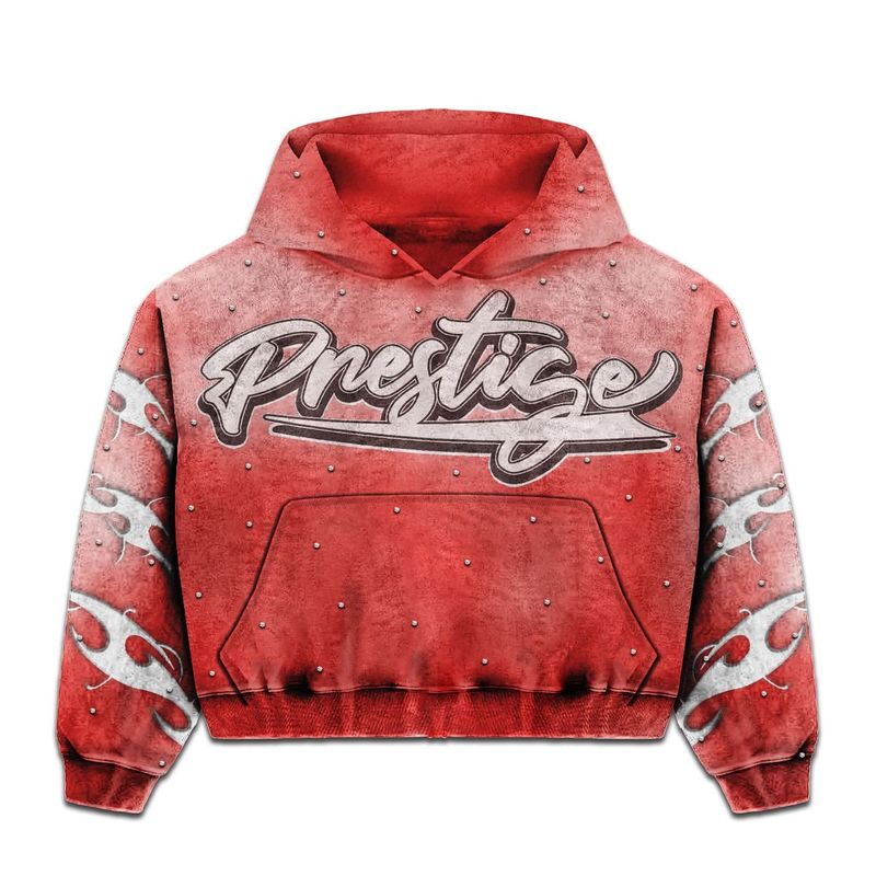 Prestige Flames Hoodie Red