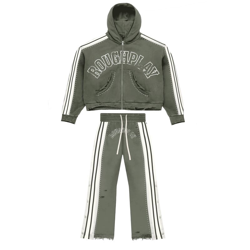 Roughplay Stripe Sweatsuit Green
